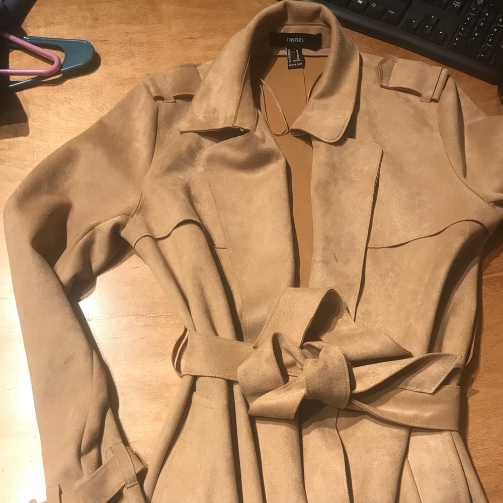 Suede Trench Coat